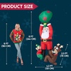 image:imageJoiedomi 8 FT Tall Hanging Christmas Inflatable Outdoor Decoration Christmas Blow Up Santa with Reindeer Elf Inflatable Inflatable Climbing Santa for Christmas Roof Decor Christmas Yard Decor
