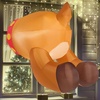 image:imageJOIEDOMI 3 FT Tall Christmas Inflatable Reindeer Broke Out from Window Blow Up Xmas Inflatables with Buildin LEDs for Window Decor Xmas Party Outdoor Indoor Yard Garden Lawn Decoration