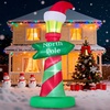 image:imageJOYIN 6ft Tall Christmas North Pole Sign Inflatable Outdoor Decoration Blow up North Pole Sign Christmas Inflatable Decor with Buildin LEDs for Xmas Party Outdoor Yard Lawn Garden Decorations