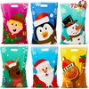 image:imageJOYIN 72 PCS Christmas Plastic Goodies Bags with Handles Xmas Shopping Goody Gift Bags for Present Wrapping Party Decoration Supplies Festive Parties Favor Holiday Treats 11 x 16Blue Green Yellow