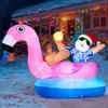image:imageJOYIN 8 FT Long Christmas Inflatable Santa on Flamingo Outdoor Decoration Christmas Blow Ups Santa Inflatable Yard Decorations with Buildin LEDs for Xmas Decor Yard Outdoor Garden Lawn Decor
