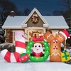 image:imageJOYIN Christmas Inflatable Decoration Blow Up Joy with Santa with Buildin LEDs for Xmas Party Outdoor Decor Christmas Inflatable Decoration for Outdoor Yard Garden Lawn Xmas Decor