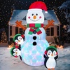 image:imageJoiedomi 6 FT Christmas Snowman Inflatable Outdoor Decoration with Buildin Multicolor LEDs Snowman Penguin Blow Up Inflatables for Xmas Party Shinny for Party Indoor Outdoor Garden Winter Dcor