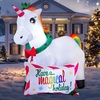 image:imageJoiedomi 6 FT Long Christmas Inflatable Magical Unicorn with Buildin LEDs Blow Up Inflatables for Christmas Party Indoor Outdoor Yard Garden Lawn Winter Decorations