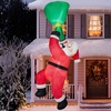 image:imageJoiedomi 8 FT Tall Christmas Inflatable Falling Santa with Gift Bag Blow Up Christmas Hanging Santa Inflatables Outdoor Decoration with Buildin LEDs for Xmas Party Outdoor Indoor Yard Garden Decor