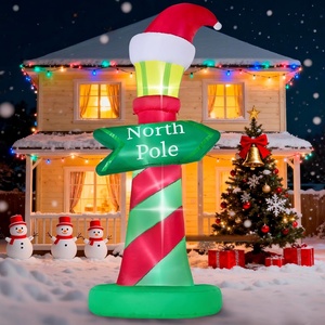 image:imageJOYIN 6ft Tall Christmas North Pole Sign Inflatable Outdoor Decoration Blow up North Pole Sign Christmas Inflatable Decor with Buildin LEDs for Xmas Party Outdoor Yard Lawn Garden Decorations