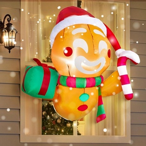 image:imageJoiedomi 35 FT Christmas Inflatable Gingerbread Man with Oh Snap Banner Broke Out from Window Blow Up Xmas Outdoor Decoration with Buildin LED for Window Decor Party Yard Garden Lawn DecorGingerbread with Gift