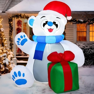 image:imageJoiedomi 4 ft Christmas Inflatable Polar Bear with Gift Decoration Blow Up Polar Bear with Buildin LEDs for Xmas Yard Decoration Holiday Indoor Outdoor Garden Lawn Party Favor Holiday Supplies Dcor