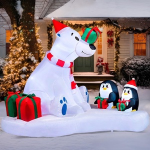 image:imageJoiedomi 6 FT Long Christmas Inflatable North Pole with Buildin LEDs Blow Up Inflatable Polar Bears amp Penguin for Xmas Party Indoor Outdoor Yard Garden Lawn Dcor Holiday Season DecorationsGift Bear