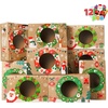 image:imageJOYIN 12PCS Christmas Cookie Boxes for Gift Giving 875 x 575 x 275 Xmas Holiday Bakery Treat Boxes with Window Kraft Cookie Tin Container Box for Baked Goods Cupcake Pastry Candy Brownies