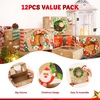 image:imageJOYIN 12PCS Christmas Cookie Boxes for Gift Giving 875 x 575 x 275 Xmas Holiday Bakery Treat Boxes with Window Kraft Cookie Tin Container Box for Baked Goods Cupcake Pastry Candy Brownies