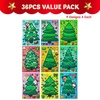 image:imageJOYIN 36 Pcs Christmas Tree Stickers Make Your Own Xmas Stocking Stuffers Holiday Presents Green Stickers for Kids Party Favor Art Craft Supplies Classroom Activities Game