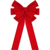 image:imageJOYIN 1 PCS Extra Large Red Velvet Bow for Christmas 35 x 18 Large Red Wreath BowChristmas Tree Decor for Holiday Decoration Outdoor Xmas Party Supplies