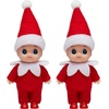 image:imageJOYIN 2 Pcs Christmas Elf Plush Doll Tiny Soft Plush Toy Doll Xmas Gift for Party Favors Party Supplies Christmas Decor Xmas GiftRed