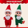 image:imageJOYIN 2 Pcs Christmas Elf Plush Doll Tiny Soft Plush Toy Doll Xmas Gift for Party Favors Party Supplies Christmas Decor Xmas GiftRed and Green