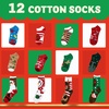 image:imageJOYIN 2026 Christmas Advent Calendar 12 Days Christmas Warm Cotton Socks for Women Adults Xmas Countdown Calendar with 8 Low Cut amp 4 Knee High Socks Xmas Party Favor Gifts