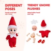 image:imageJOYIN 2PCS Christmas Elf Plush Doll Red and Green Tiny Elf Doll with Clothes and Belt Pattern Soft Plush Accessories for Christmas Holiday Decorations DressUp PartyRed Pink