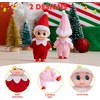image:imageJOYIN 2PCS Christmas Elf Plush Doll Red and Green Tiny Elf Doll with Clothes and Belt Pattern Soft Plush Accessories for Christmas Holiday Decorations DressUp PartyRed Pink