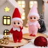 image:imageJOYIN 2PCS Christmas Elf Plush Doll Red and Green Tiny Elf Doll with Clothes and Belt Pattern Soft Plush Accessories for Christmas Holiday Decorations DressUp PartyRed Pink
