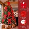 image:imageJOYIN 3PCS Big Red Velvet Christmas Bows 307 Long by 106 Wide Giant Velvet Decor for Christmas Tree Large Wreath Bows Indoor Outdoor Holiday Xmas Decorations
