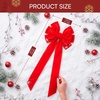 image:imageJOYIN 3PCS Big Red Velvet Christmas Bows 307 Long by 106 Wide Giant Velvet Decor for Christmas Tree Large Wreath Bows Indoor Outdoor Holiday Xmas Decorations
