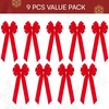 image:imageJOYIN 3PCS Big Red Velvet Christmas Bows 307 Long by 106 Wide Giant Velvet Decor for Christmas Tree Large Wreath Bows Indoor Outdoor Holiday Xmas Decorations