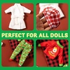 image:imageJOYIN 6 PCS Christmas Doll Clothes Christmas Doll Sleeping Bag Apron Bathrobes and Hat for Holiday Outfits Accessories Decorations