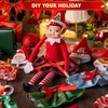 image:imageJOYIN 6 PCS Christmas Doll Skirt with Xmas Hat 6 Designs Festive Looks Cute Dresses and Christmas Hat for Xmas Kids Toddler Doll Couture Costume Accessories Christmas Decorations Holiday