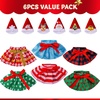 image:imageJOYIN 6 PCS Christmas Doll Skirt with Xmas Hat 6 Designs Festive Looks Cute Dresses and Christmas Hat for Xmas Kids Toddler Doll Couture Costume Accessories Christmas Decorations Holiday