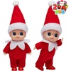 image:imageJOYIN 2 Pcs Christmas Elf Plush Doll Tiny Soft Plush Toy Doll Xmas Gift for Party Favors Party Supplies Christmas Decor Xmas GiftRed