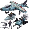 image:imageJOYIN Military Toy Set Airplane Role Play Fighter Jet with Soliders Army Men Action Figures Snowmobile Kayak Boat Army Toys for Boys Age 47 Kids Birthday Easter Presents