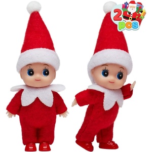 image:imageJOYIN 2 Pcs Christmas Elf Plush Doll Tiny Soft Plush Toy Doll Xmas Gift for Party Favors Party Supplies Christmas Decor Xmas GiftRed