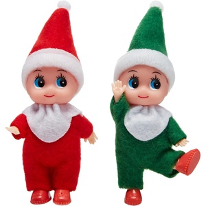 image:imageJOYIN 2 Pcs Christmas Elf Plush Doll Tiny Soft Plush Toy Doll Xmas Gift for Party Favors Party Supplies Christmas Decor Xmas GiftRed and Green