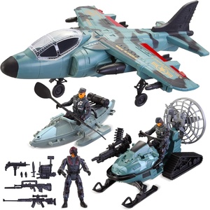 image:imageJOYIN Military Toy Set Airplane Role Play Fighter Jet with Soliders Army Men Action Figures Snowmobile Kayak Boat Army Toys for Boys Age 47 Kids Birthday Easter Presents