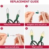 image:imageJOYIN 60 Pcs Replacement Christmas Tree Light Bulbs 25V 0425 Watt 170 mA Incandescent String Lights Replacement Bulb Green Base for IndoorOutdoor Xmas Tree Lights Decoration Warm White60