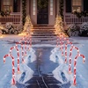 image:imageJoiedomi 12 Pcs Christmas Candy Cane Pathway Markers Lights 17 Stakes Lights with Red Waterproof Outdoor Decorations for Holiday Xmas IndoorYard Walkway Lawn Garden DecorWarm Light