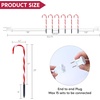 image:imageJoiedomi 12 Pcs Christmas Candy Cane Pathway Markers Lights 17 Stakes Lights with Red Waterproof Outdoor Decorations for Holiday Xmas IndoorYard Walkway Lawn Garden DecorRed Light
