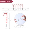 image:imageJoiedomi 12 Pcs Christmas Candy Cane Pathway Markers Lights 17 Stakes Lights with Red Waterproof Outdoor Decorations for Holiday Xmas IndoorYard Walkway Lawn Garden DecorWarm Light