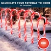 image:imageJoiedomi 12 Pcs Christmas Candy Cane Pathway Markers Lights 17 Stakes Lights with Red Waterproof Outdoor Decorations for Holiday Xmas IndoorYard Walkway Lawn Garden DecorRed Light