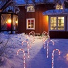 image:imageJoiedomi 12 Pcs Christmas Candy Cane Pathway Markers Lights 17 Stakes Lights with Red Waterproof Outdoor Decorations for Holiday Xmas IndoorYard Walkway Lawn Garden DecorWarm Light