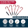 image:imageJoiedomi 12 Pcs Christmas Candy Cane Pathway Markers Lights 17 Stakes Lights with Red Waterproof Outdoor Decorations for Holiday Xmas IndoorYard Walkway Lawn Garden DecorWarm Light