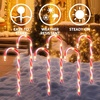 image:imageJoiedomi 12 Pcs Christmas Candy Cane Pathway Markers Lights 17 Stakes Lights with Red Waterproof Outdoor Decorations for Holiday Xmas IndoorYard Walkway Lawn Garden DecorWarm Light