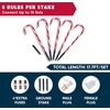 image:imageJoiedomi 12 Pcs Christmas Candy Cane Pathway Markers Lights 17 Stakes Lights with Red Waterproof Outdoor Decorations for Holiday Xmas IndoorYard Walkway Lawn Garden DecorWarm Light