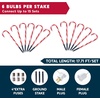 image:imageJoiedomi 12 Pcs Christmas Candy Cane Pathway Markers Lights 17 Stakes Lights with Red Waterproof Outdoor Decorations for Holiday Xmas IndoorYard Walkway Lawn Garden DecorRed Light
