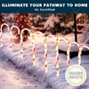 image:imageJoiedomi 12 Pcs Christmas Candy Cane Pathway Markers Lights 17 Stakes Lights with Red Waterproof Outdoor Decorations for Holiday Xmas IndoorYard Walkway Lawn Garden DecorWarm Light