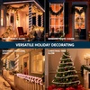 image:imageJoiedomi 40FT LED Candy Cane Rope Lights Waterproof Outdoor 360 LED Christmas Decor Lights for Garden Yard Party Xmas Christmas Holiday Decorations Red amp Cool WhiteRed  Cool White