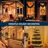 image:imageJoiedomi 40FT LED Candy Cane Rope Lights Waterproof Outdoor 360 LED Christmas Decor Lights for Garden Yard Party Xmas Christmas Holiday Decorations Red amp Cool WhiteWarm White