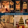 image:imageJoiedomi 40FT LED Candy Cane Rope Lights Waterproof Outdoor 360 LED Christmas Decor Lights for Garden Yard Party Xmas Christmas Holiday Decorations Red amp Cool WhiteRed  Warm White