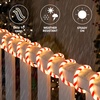 image:imageJoiedomi 40FT LED Candy Cane Rope Lights Waterproof Outdoor 360 LED Christmas Decor Lights for Garden Yard Party Xmas Christmas Holiday Decorations Red amp Cool WhiteRed  Warm White