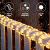 image:imageJoiedomi 40FT LED Candy Cane Rope Lights Waterproof Outdoor 360 LED Christmas Decor Lights for Garden Yard Party Xmas Christmas Holiday Decorations Red amp Cool WhiteWarm White